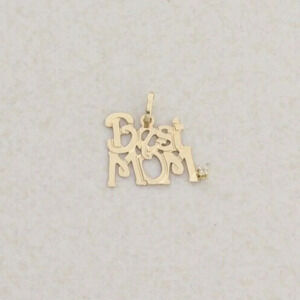 Pendant Only 14k Yellow Gold Best Mom Diamond Pendant